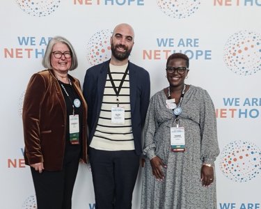 Daniela Weber, Director of NetHope's Center for the Digital Nonprofit, Alex Ward Senior Research & Learning Manager. UKHIH, Yamikani Nyang’wa-Givah, NetHope Senior Manager for Institutional Philanthropy